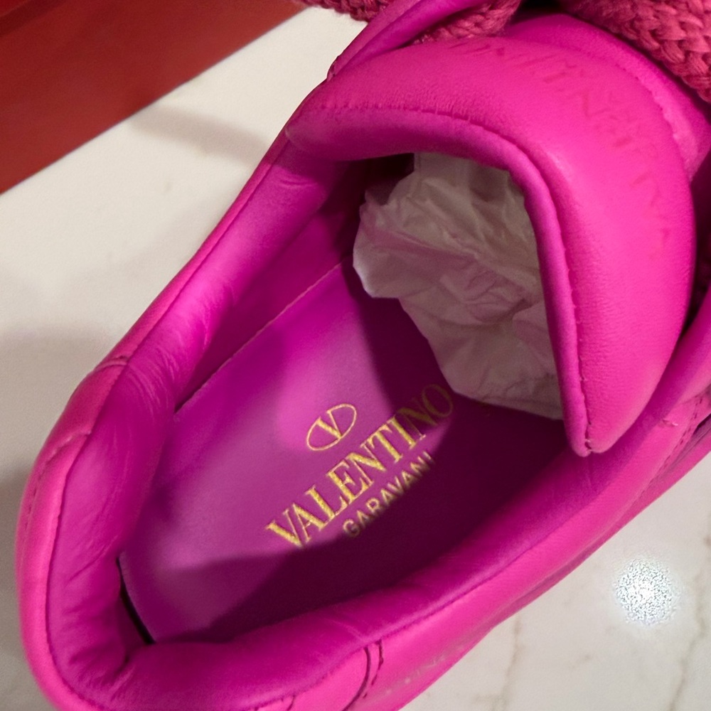 Valentino Garavani Bold Pink Sneakers - Picture 6 of 7